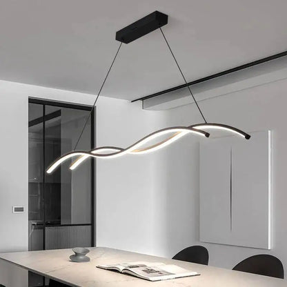 Modern Black and White Metal LED Pendant Light