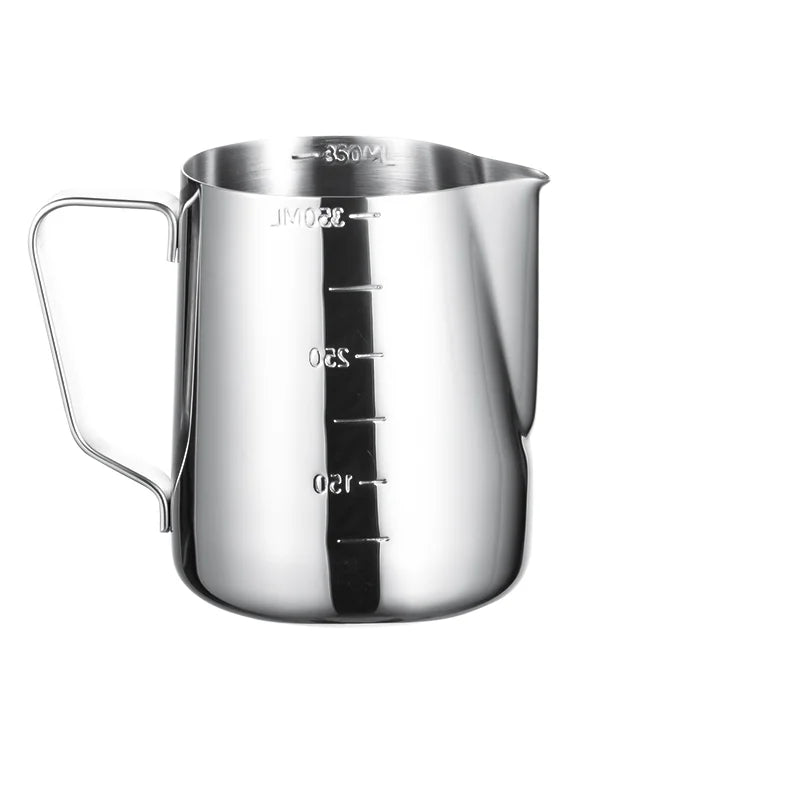 DecorBites™ Latte Art Cup with Pull Needle, Measuring Scale, Milk Frother, Garland Mug