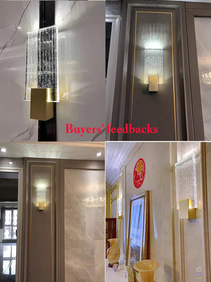 DecorBites™ Bubble Crystal LED Wall Sconces Gold Modern Indoor Lighting for Home Decor