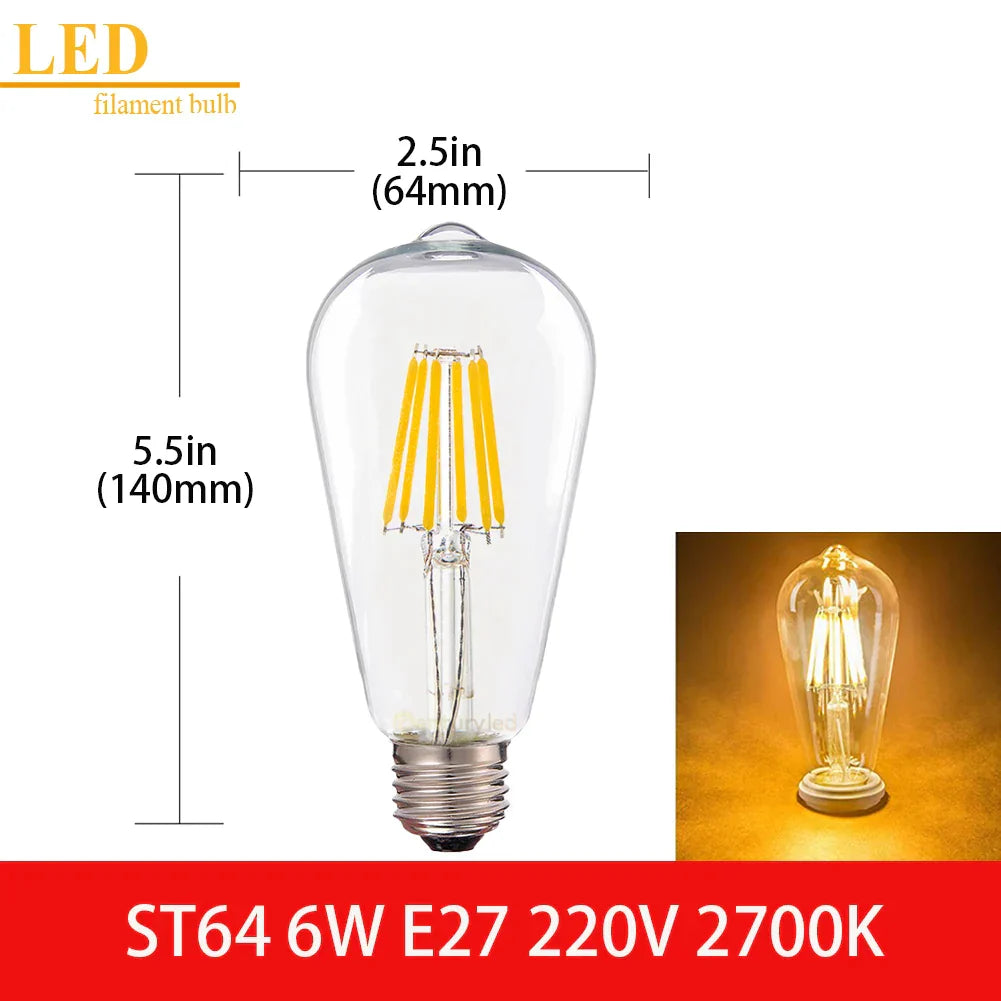 Clear Glass Vintage Bulb