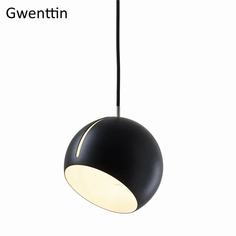 DecorBites™ Gold Ball Pendant Light: Nordic Modern LED Hanging Lamp for Home Decor