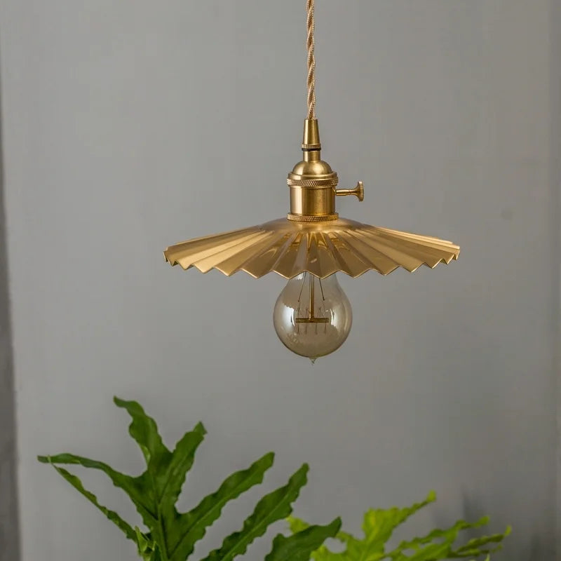 Decorbites™ Messing-Falten-LED-Hängeleuchten für Vintage-Loft-Dekoration und Beleuchtung