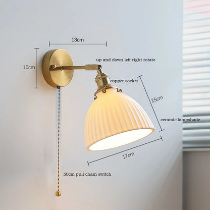 DecorBites™ Ceramic LED Wall Sconce Lamp for Bathroom Bedroom Living Room Mirror Lighting