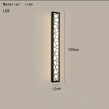 DecorBites™ LED Rectangle Wall Lamp Warm Light 3000K for Parlor Room Stairs Sconce Black