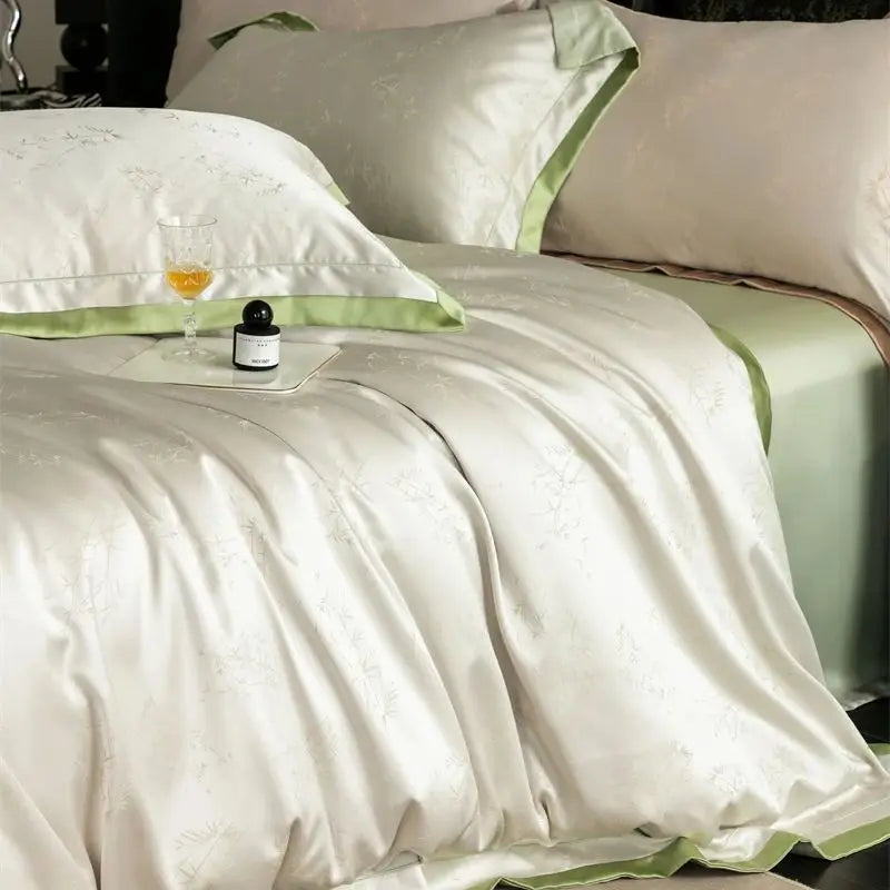 Conjunto de Ropa de Cama Luxe Eucalyptus™ en Negro/Oro de Decorbites - Suave como la Seda y Amigable con la Piel