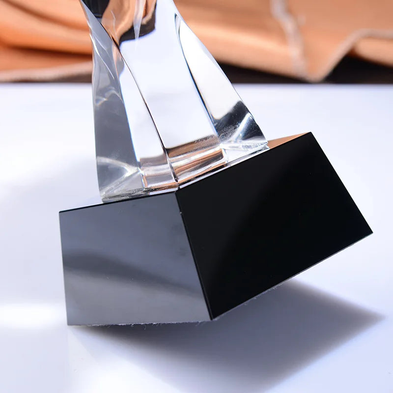 DecorBites™ Crystal Horse Trophy: Simulated Horse Head Glass Medal & Decorative Figurine