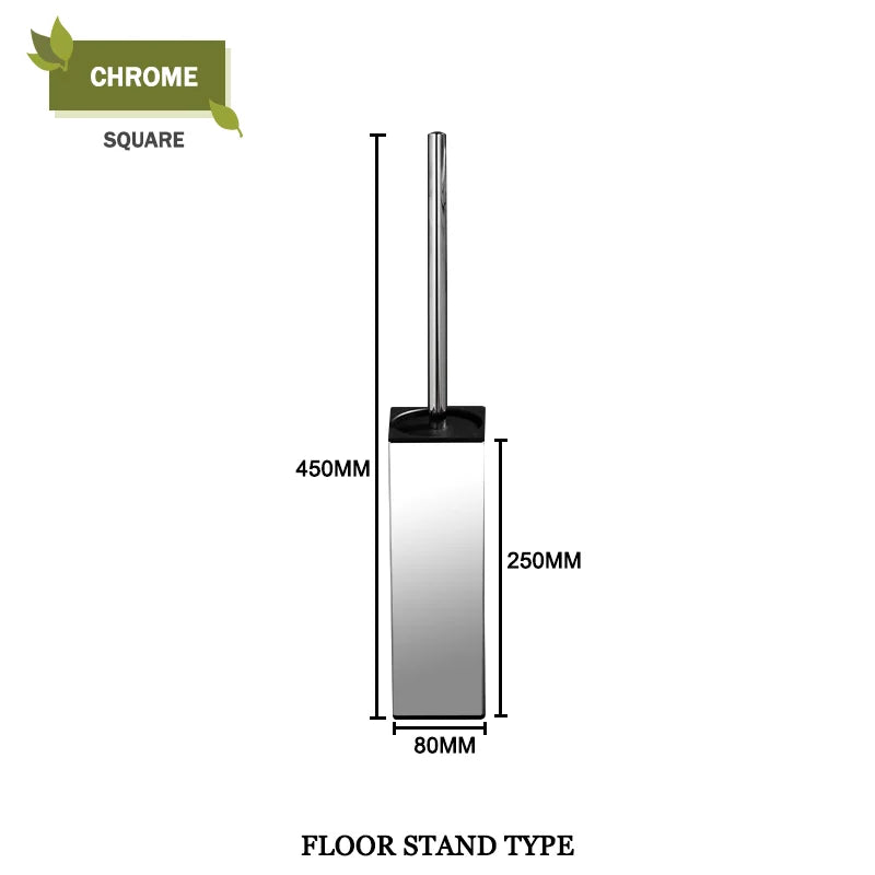 Juego de escobilla de inodoro DecorBites™ Gold con soporte de pared