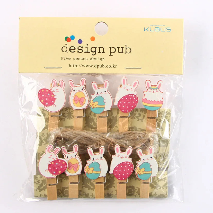 مشابك خشبية صغيرة من DecorBites™، 50 قطعة، لتزيين الصور والحرف اليدوية، مشابك غسيل صغيرة مقاس 25 مم