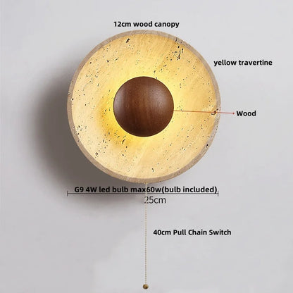 DecorBites™ LED Wall Light Fixture Modern Living Dining Room Yellow Glass Bedside Lamp