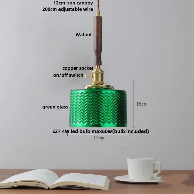 Decorbites™ Grüne Glas-LED-Hängeleuchten für Küche und Bar, nordisch-modern