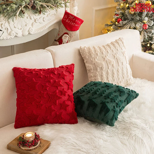 DecorBites™ Christmas Plush Pillow Case Set - Festive Holiday Sofa Decor, 2023