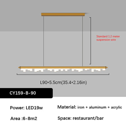 Lámpara colgante LED DecorBites™ para comedor, isla de cocina, bar e iluminación de techo