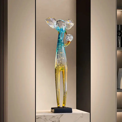 DecorBites™ Elephant Floor Decoration Sculpture Living Room TV Cabinet Ornament Figurine