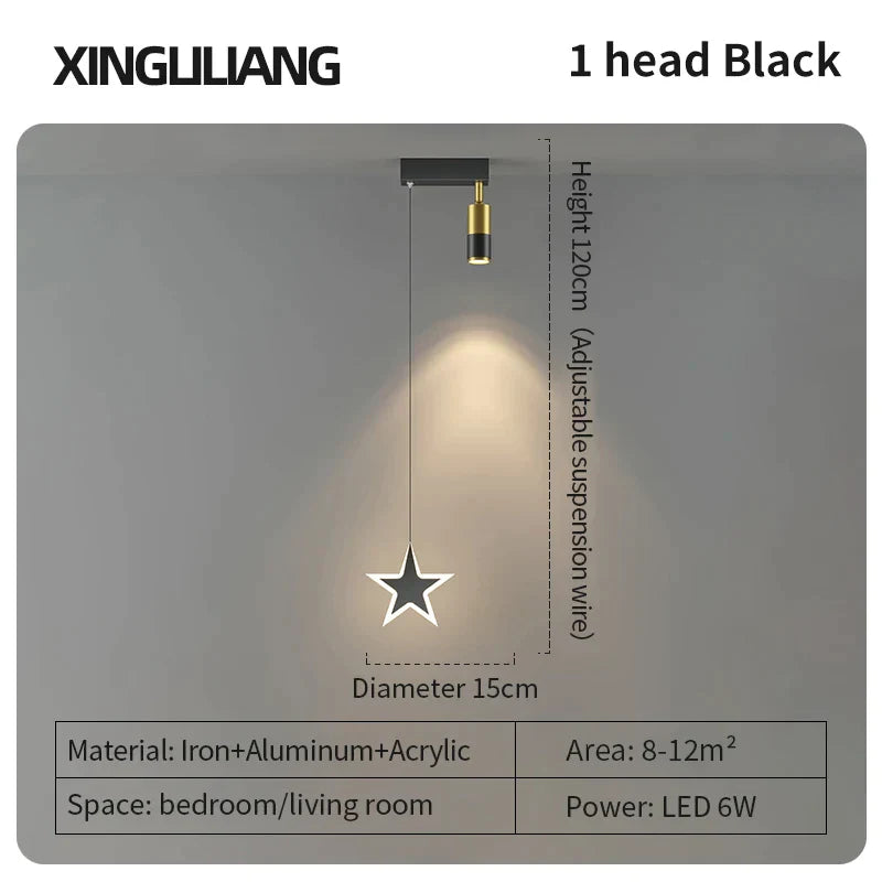 DecorBites™ Golden Pendant Chandelier for Bedroom & Living Room Décor