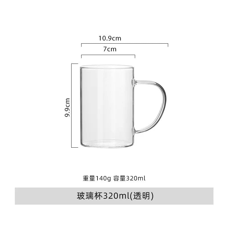 Glass Round Handle Cup