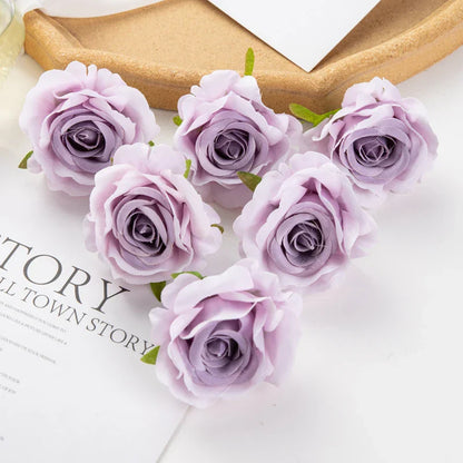 ديكوربايتس™ 100 قطعة من زهور الورد الحريرية الاصطناعية متعددة الألوان للديكور المنزلي وحفلات الزفاف