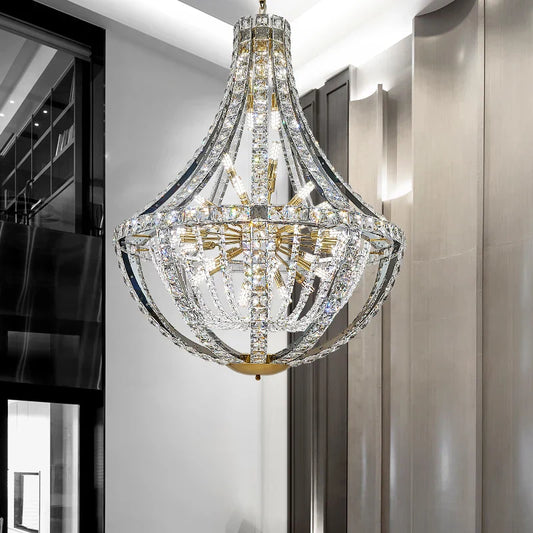 DecorBites™ Crystal Chandelier: Modern Luxury for Living, Dining, Bedroom