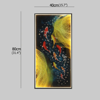 DecorBites™ Gold Fish LED Picture Wall Light for Home Decor & Bedroom Aisle