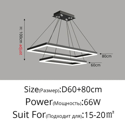 DecorBites™ LED Acrylic Pendant Lights Modern Hanging Lamp for Dining Room Kitchen Loft Decor