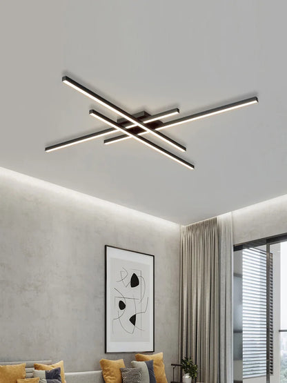 DecorBites™ Black Chandelier LED Ceiling Lamp for Master Bedroom Living Room Energy Saving Light