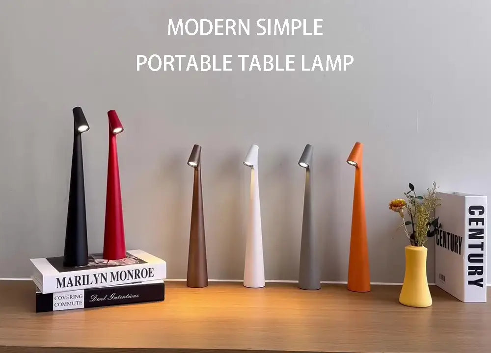 DecorBites™ LED Rechargeable Desk Lamp Creative Living Room Study Lamp Top Touch Dimming Atmosphere Desktop Decoration