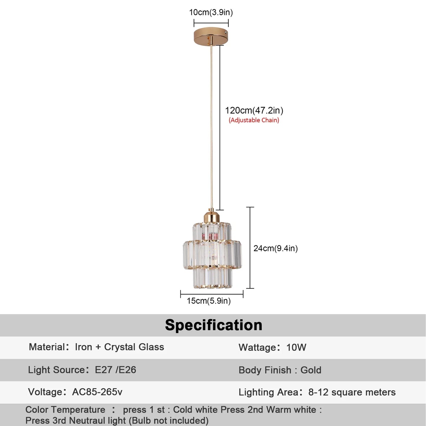 DecorBites™ Crystal Chandelier: Modern LED Ceiling Lamp for Living Room, Hotel Lobby, and Hallway