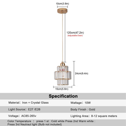 DecorBites™ Crystal Chandelier: Modern LED Ceiling Lamp for Living Room, Hotel Lobby, and Hallway