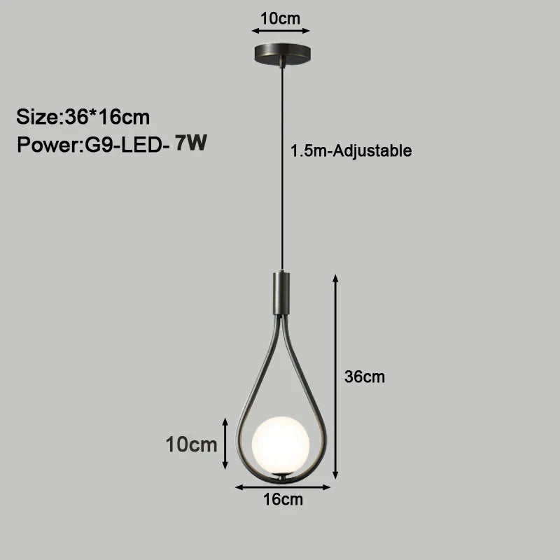 DecorBites™ LED Pendant Lights with G9 Bulb for Indoor Chandelier
