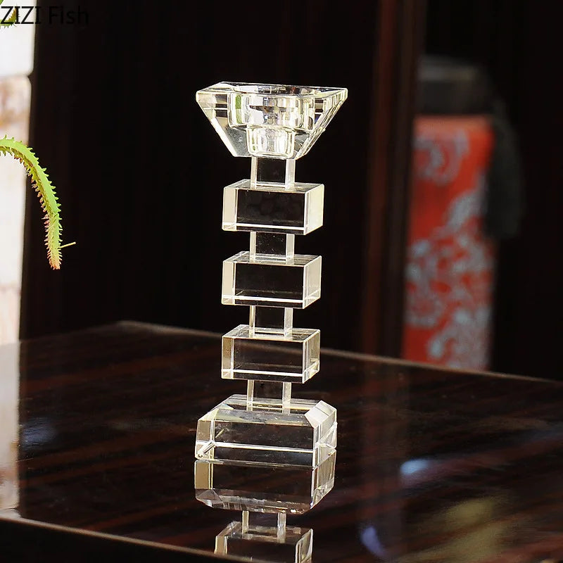 Portavelas de cristal DecorBites™ para decoración de escritorio y aromatizantes para el hogar