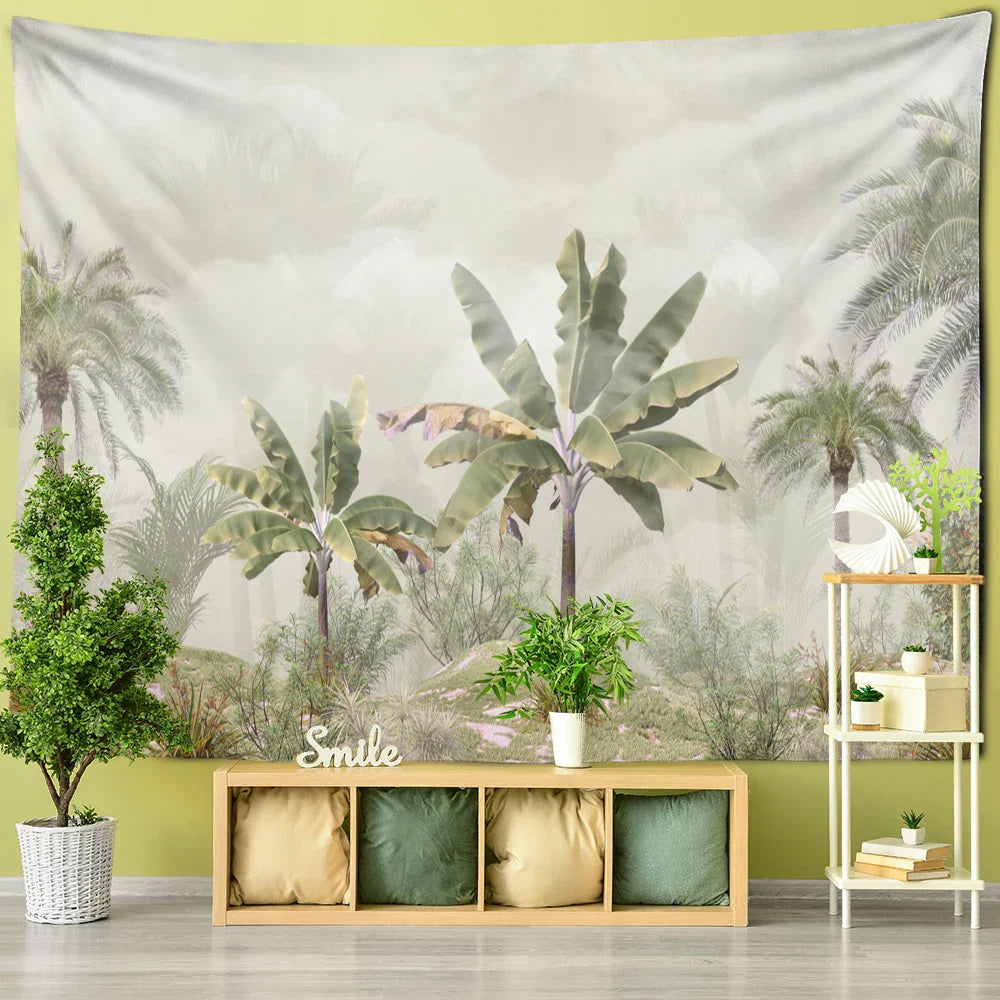 Decobites Tropical Landscape Tapestry Wall Hanging for Boho Home Decor