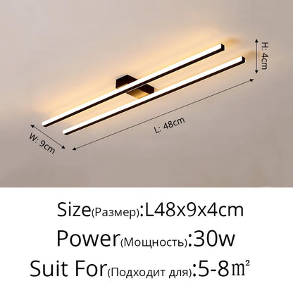 DecorBites™ LED Strip Chandelier Modern Creative Ceiling Lamp for Aisle Corridor Balcony Lighting