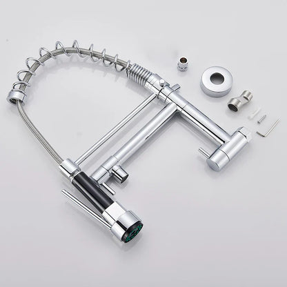 DecorBites™ Dual Spout Kitchen Faucet Swivel Wall Mount 360 Rotation Cold Water Tap