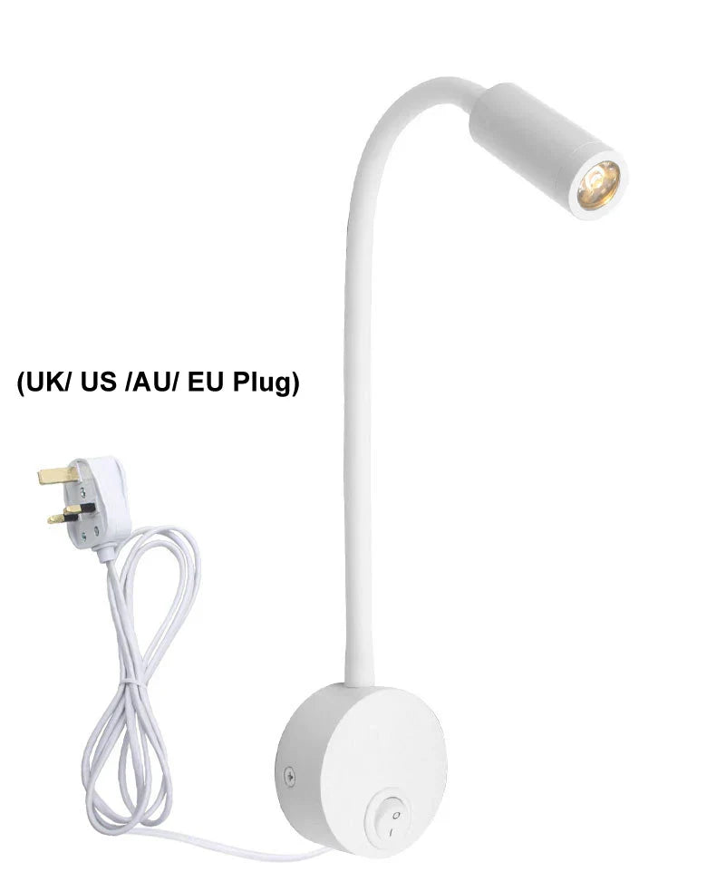 DecorBites™ Adjustable Indoor LED Wall Lamp Spotlight Fixture, Aluminum, Rotatable 350°