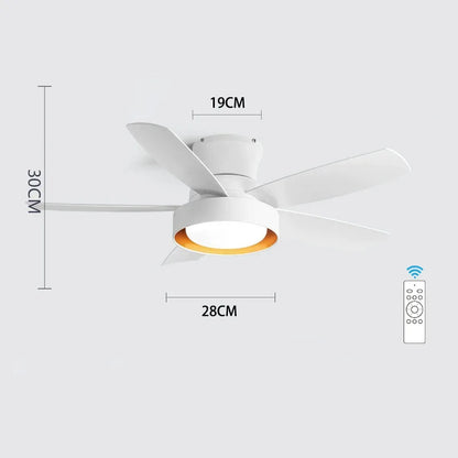 مروحة سقف DecorBites™ بخمس شفرات مع جهاز تحكم عن بعد وإضاءة LED - محرك صامت