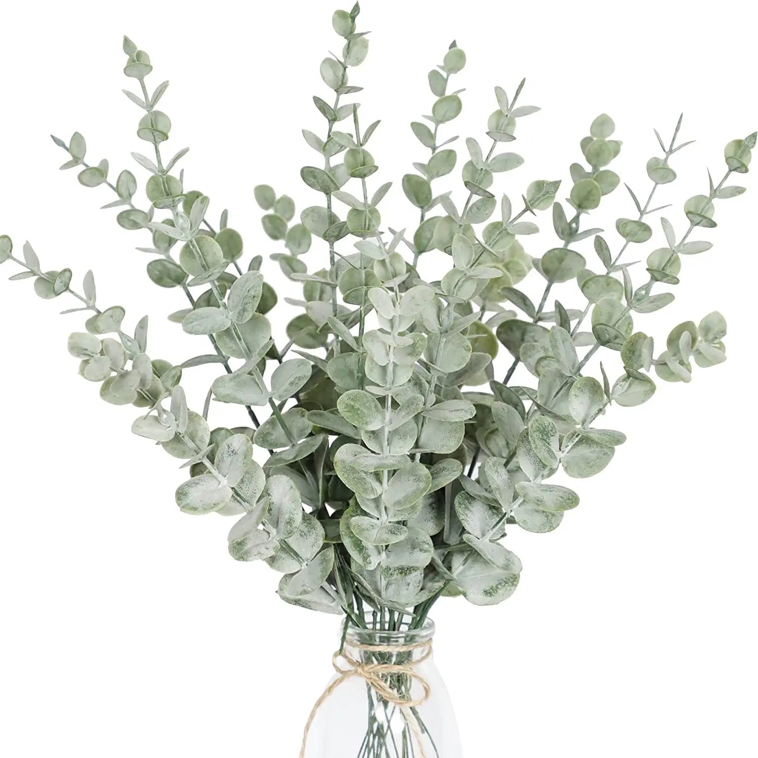 Decorbites™ Tallo de Hojas de Eucalipto Dorado x10 - Decoración Artificial de Boda Otoñal DIY
