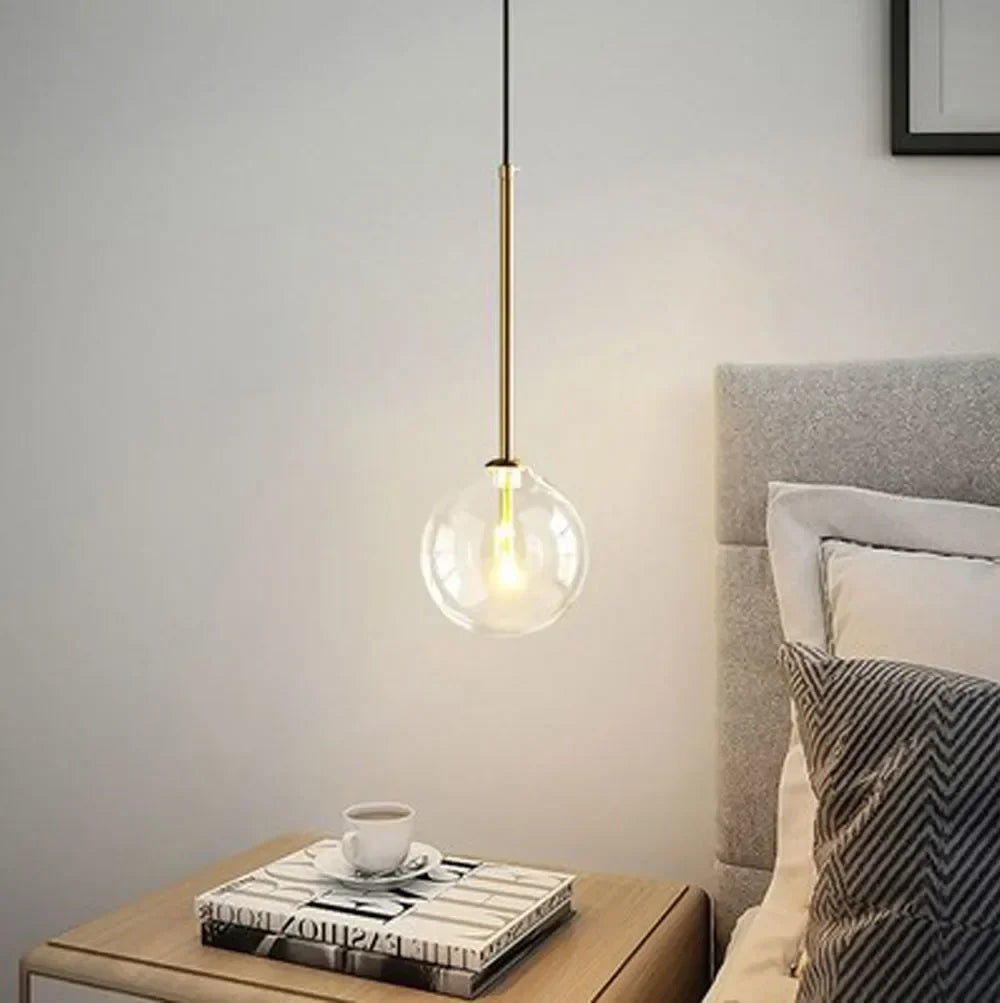 Decorbites™ Klares Glas-Chandelier-Pendant-Lampe Vintage Nordisch Glasball-Hängeleuchte
