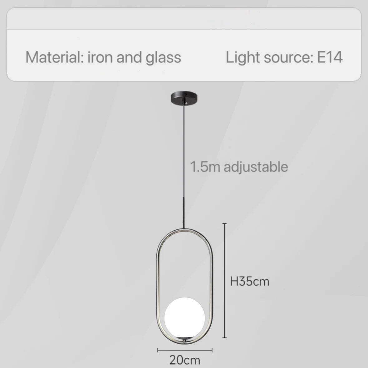 DecorBites™ Glass Pendant Lights: Modern Bedroom Bedside Chandeliers for Home Indoor Decor