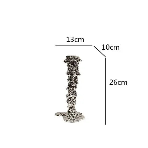 DecorBites™ Golden Candlestick Holder Resin Plated Wedding Centerpiece