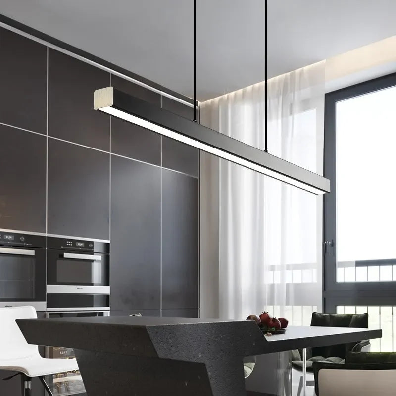 White Black Linear Pendant