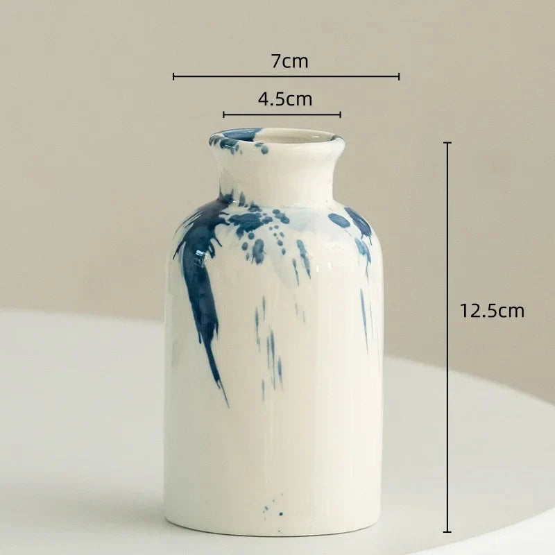 DecorBites™ Graffiti Ceramic Vase for Stylish Flower Arrangements