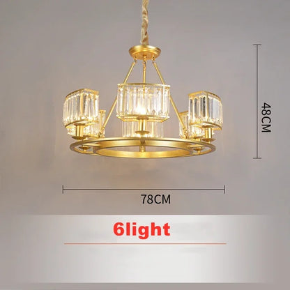 ثريا كريستال نحاسية من DecorBites™: إضاءة سقف LED عصرية لديكور المنزل والأجواء، وغرف المعيشة، وغرف الطعام، وغرف النوم