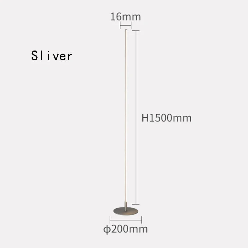 DecorBites™ Gold LED Floor Lamp Minimalist Modern Design for Living Room & Bedroom