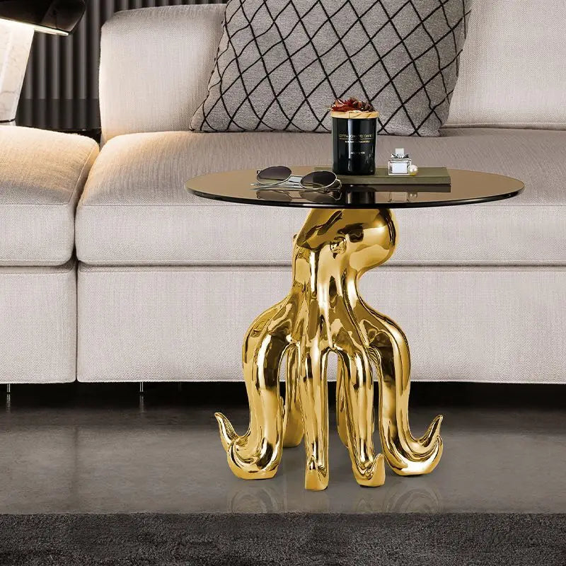 DecorBites™ Octopus Glass Side Table - Nordic Design Creative Living Room Furniture
