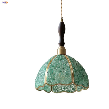 DecorBites™ Copper Walnut LED Pendant Lamp Crystal Glass Hanging Light