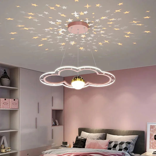 DecorBites™ LED Star Chandelier: Kids Room Lighting Fixture for Bedroom & Study Room
