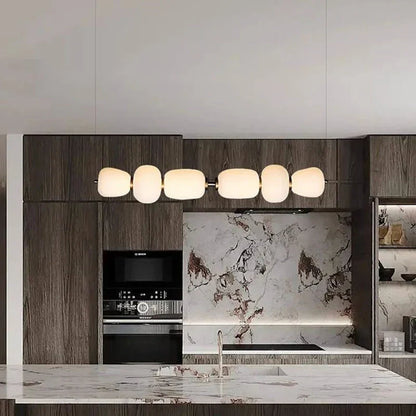 DecorBites™ Glass Ball Pendant Light: Modern Milky White LED Hanging Lamp for Dining Table