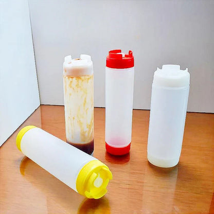 DecorBites™ Dual-Head Tomato Squeeze Bottle for Ketchup and Salad Dressing