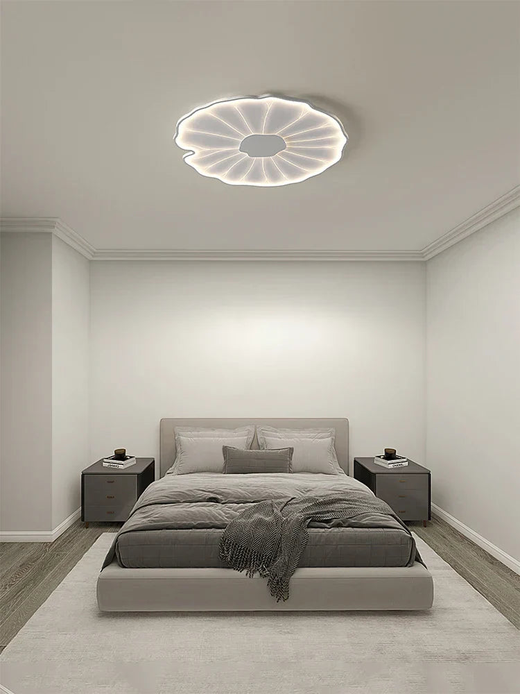 DecorBites™ Lotus Leaf Design LED Ceiling Lamp: Smart Chandelier Light for Home Décor