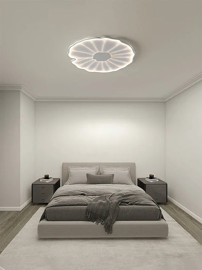 DecorBites™ Lotus Leaf Design LED Ceiling Lamp: Smart Chandelier Light for Home Décor
