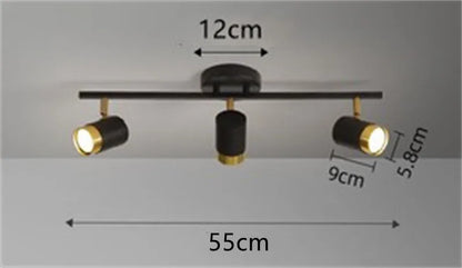 DecorBites™ Ceiling Chandelier Black White LED Spotlight for Living Room Bedroom Dining